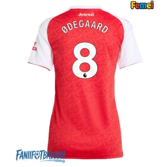 Arsenal Martin Odegaard #8 Tricou Fotbal Replică 2025-26 Femei Acasa